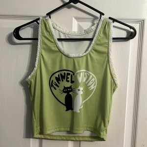 Tunnel Vision Cat Crop Top